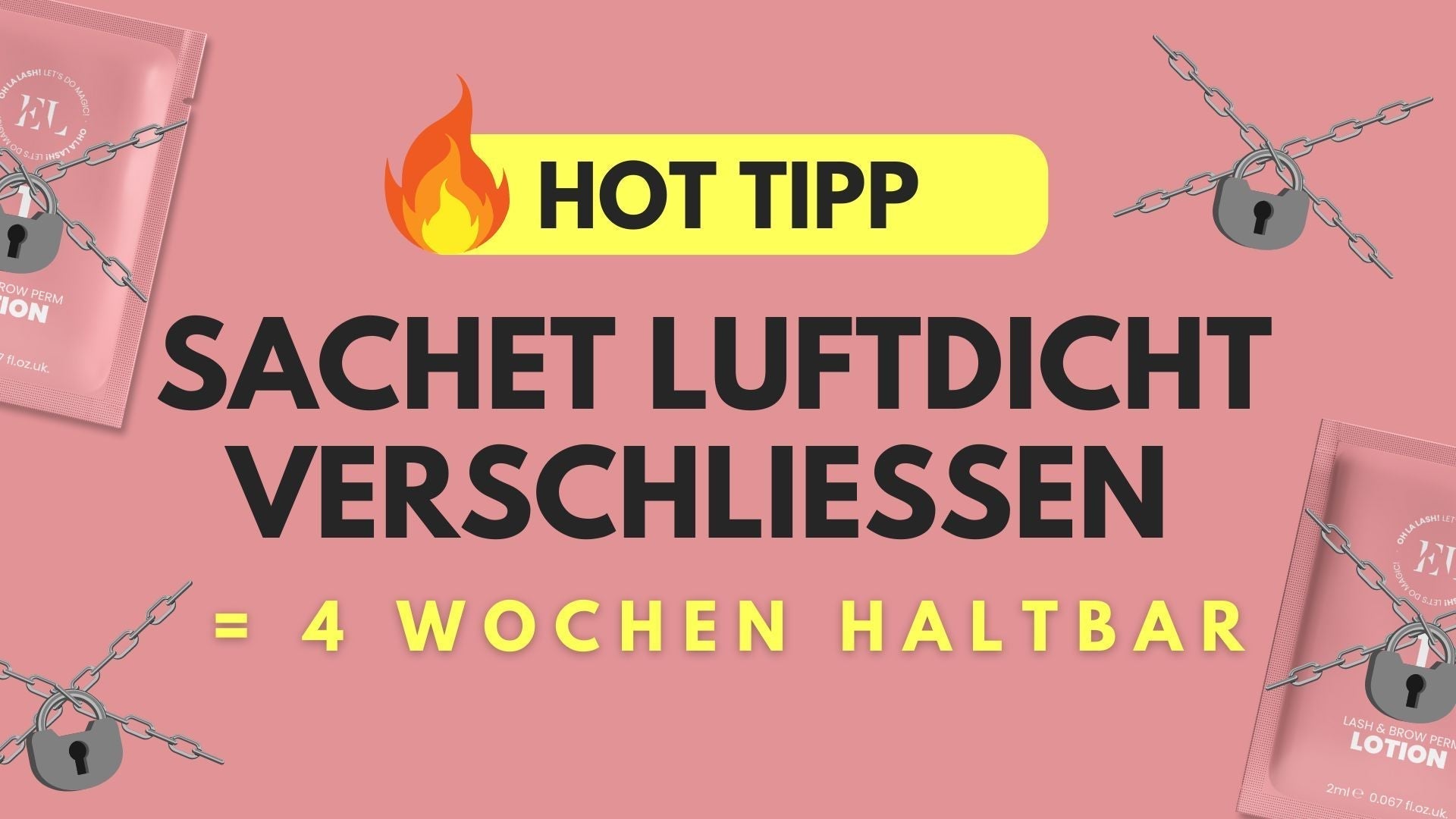 Wimpernlifting Lotion - Sachets luftdicht verschliessen