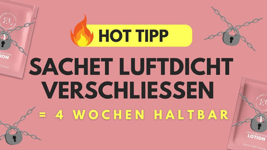 Wimpernlifting Lotion - Sachets luftdicht verschliessen