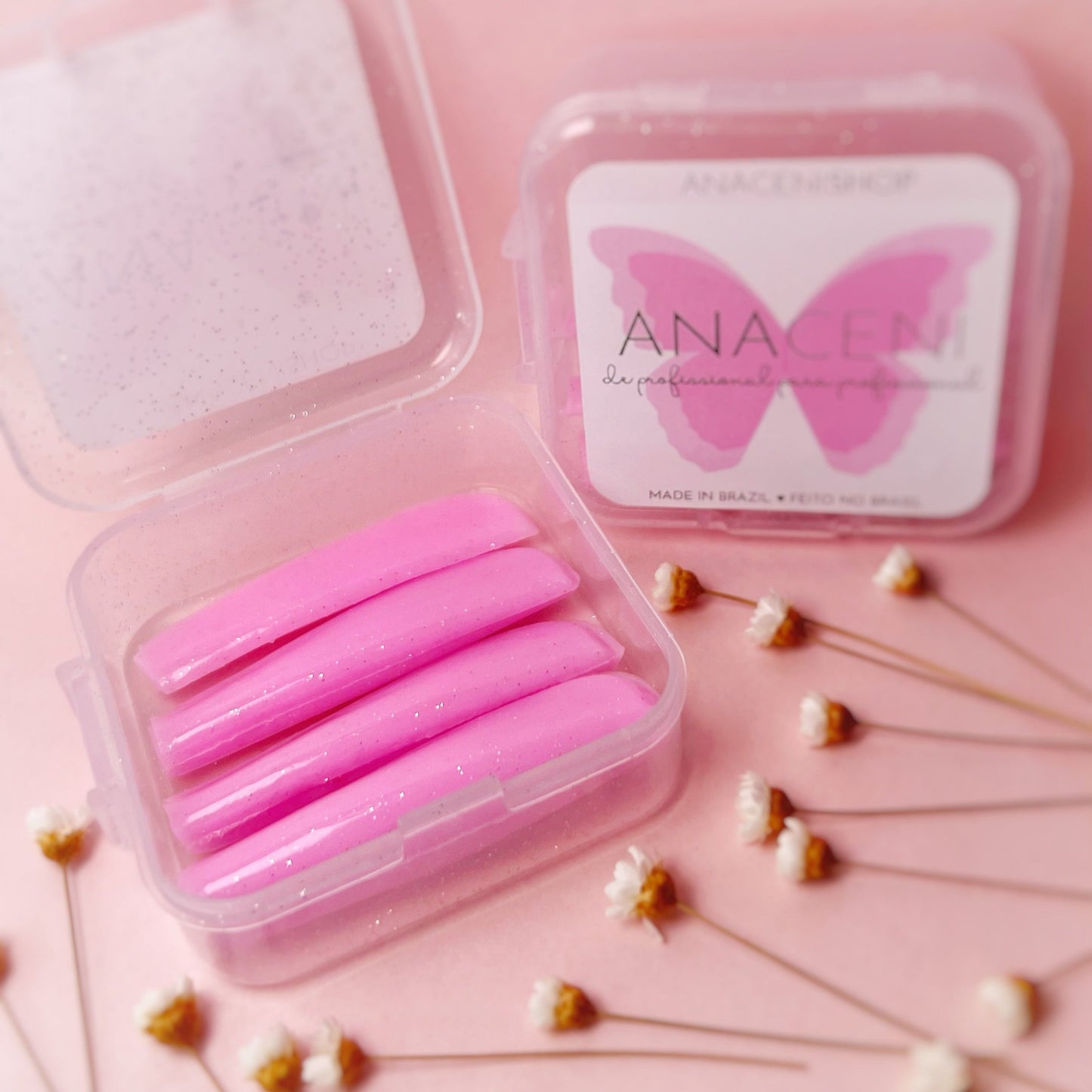 Silicone Pads by Ana Ceni Mix Box in pink glitter