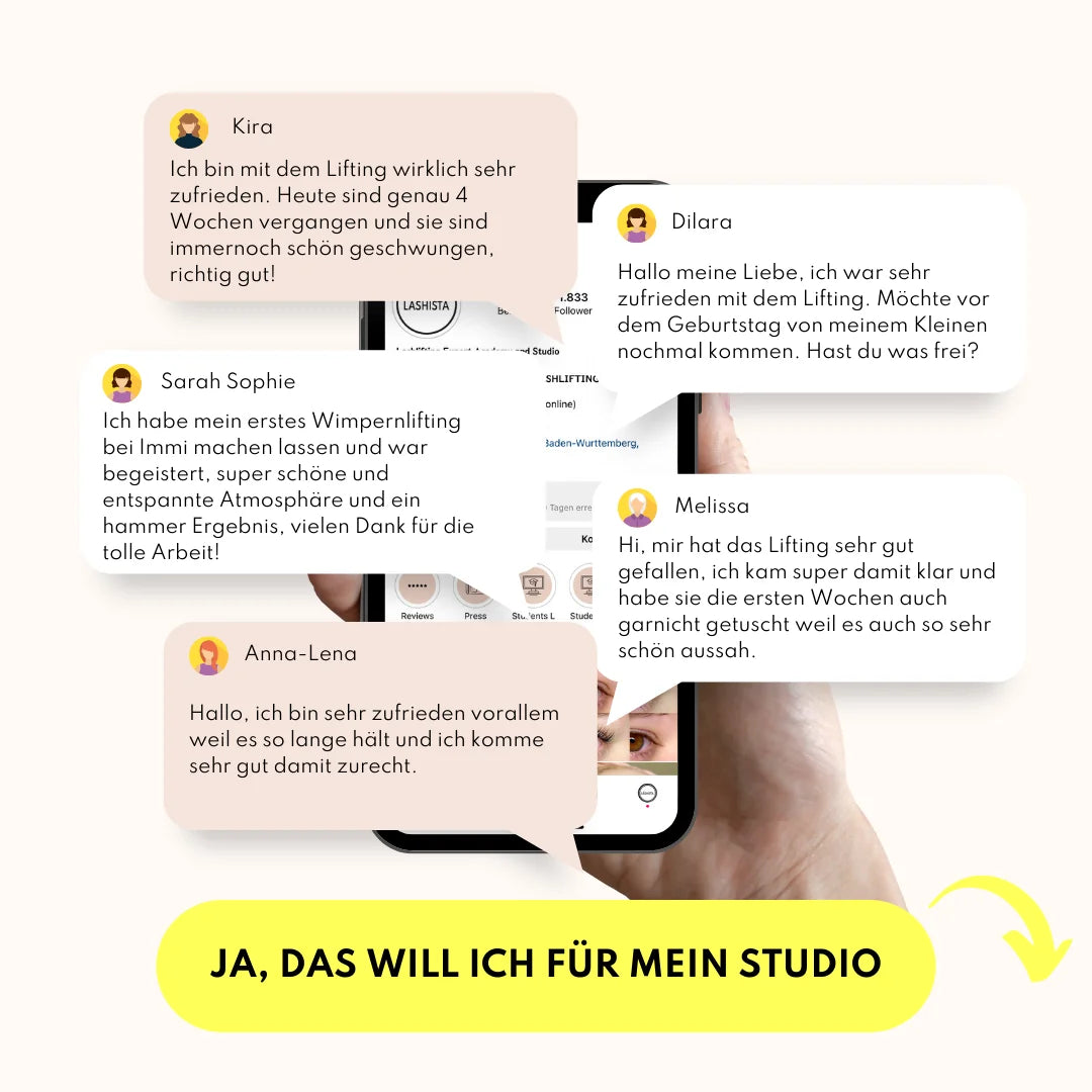 Feedback Lash Lift Schulung - zufriedene Teilnehmer:innen 