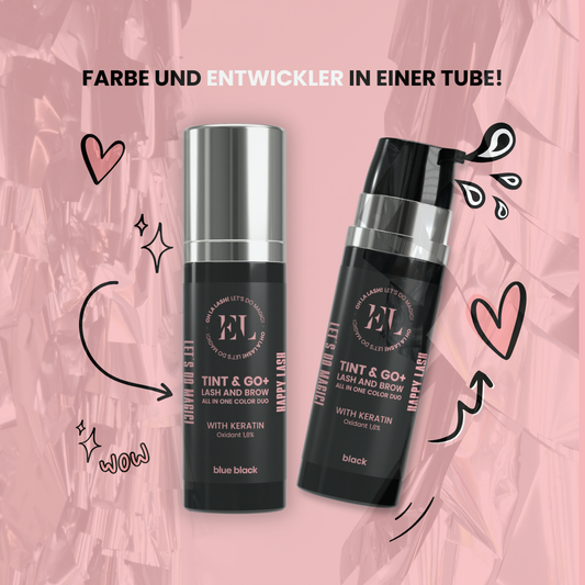 EasyLift Tint & GO+ Wimpern und Augenbrauenfarbe Bundle schwarz und schwarz-blau