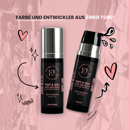 EasyLift Tint & GO+ Wimpern und Augenbrauenfarbe Bundle schwarz und schwarz-blau