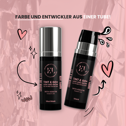 EasyLift Tint & GO+ Wimpern und Augenbrauenfarbe Bundle schwarz und schwarz-blau