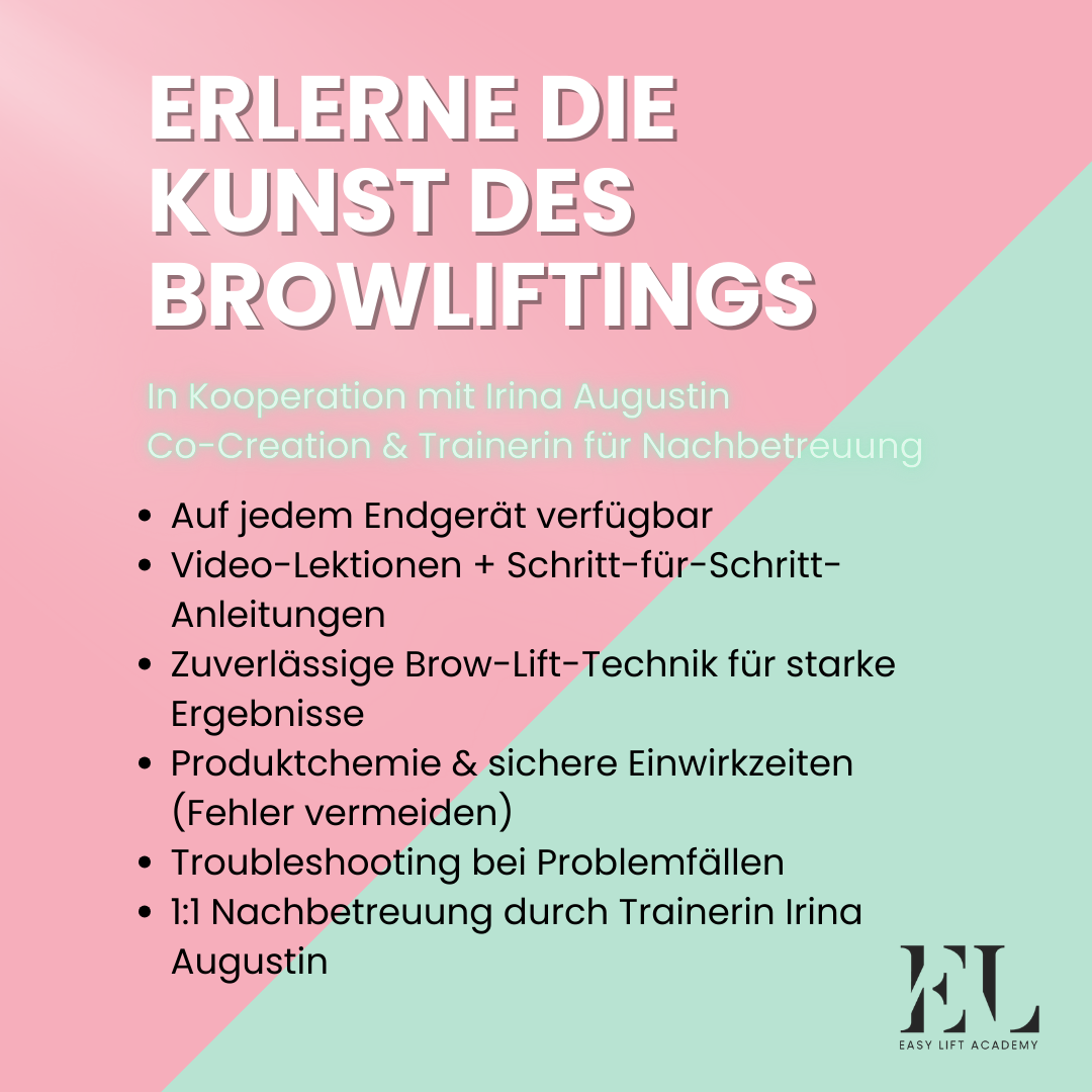 EasyLiftAcademy: Die umfangreichste Brow Lift Online Schulung